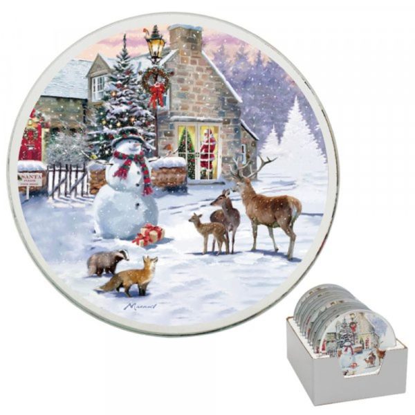 Magic of Christmas 10cm Glass Candle Plate