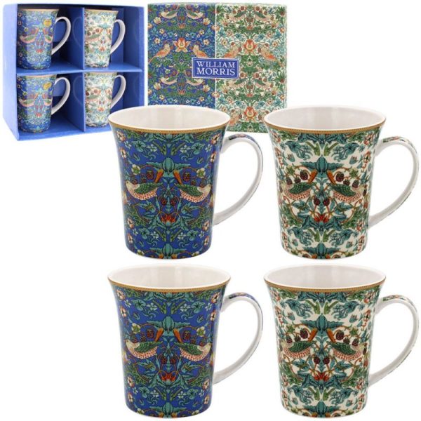 Strawberry thief China Mugs Set of 4