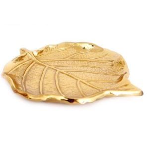 Leaf Gold Colour Trinket Dish