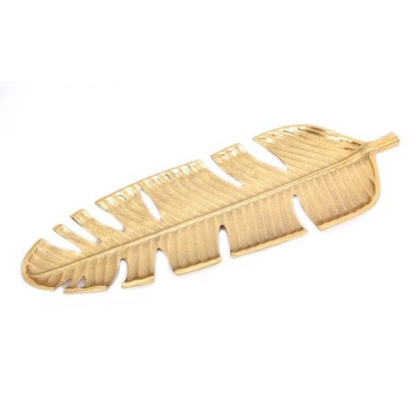 Gold Colour Feather Tray