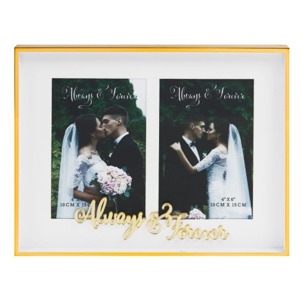 Always and Forever Double Aperture Photo Frame 4x6