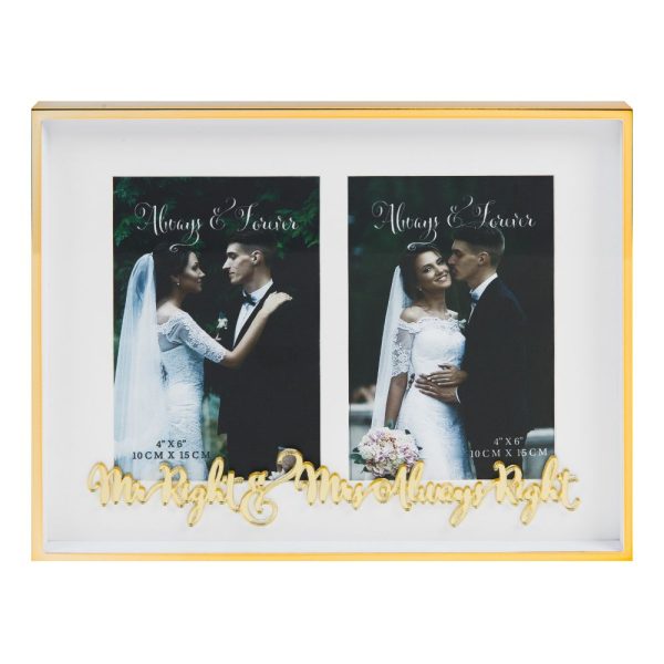 Always and Forever Double Frame Mr Right 4x6