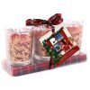 Set of 3 Xmas Candle Pots