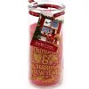 Glass Tube Red Xmas Candle 6x14cm