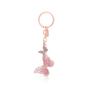 Pink Butterfly Keyring