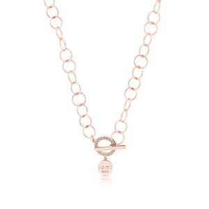 Romi Rose Gold Circle Chain Necklace
