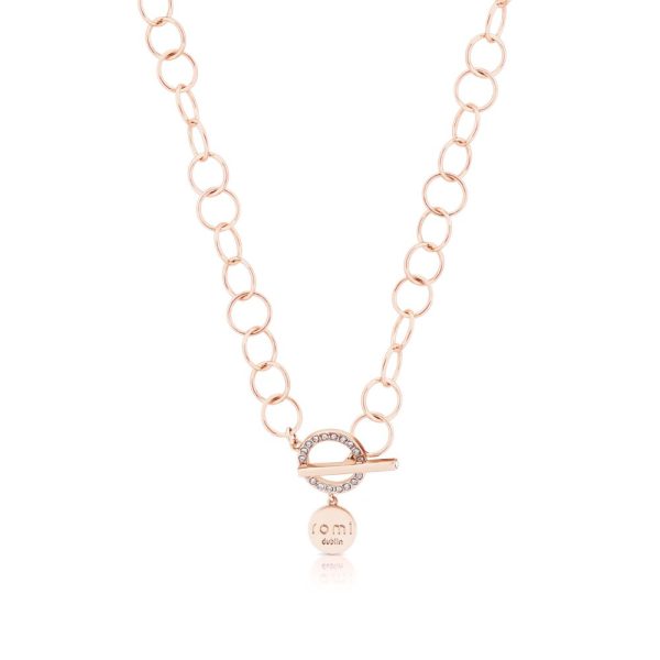 Romi Rose Gold Circle Chain Necklace