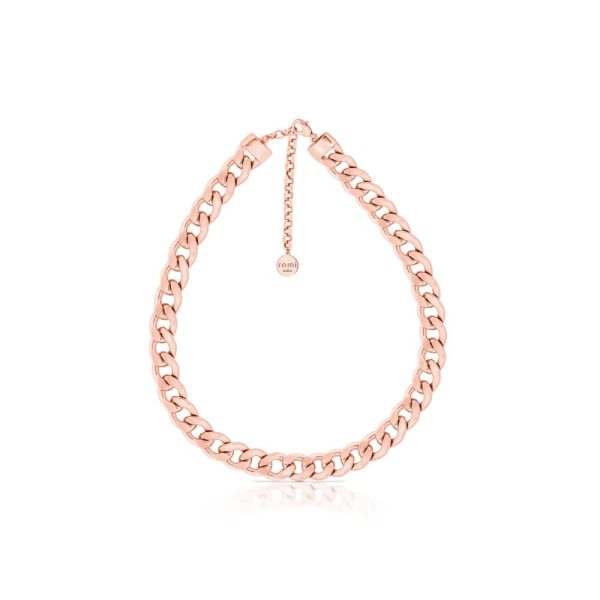 Romi Rose Gold Heavy Curb Chain Necklace