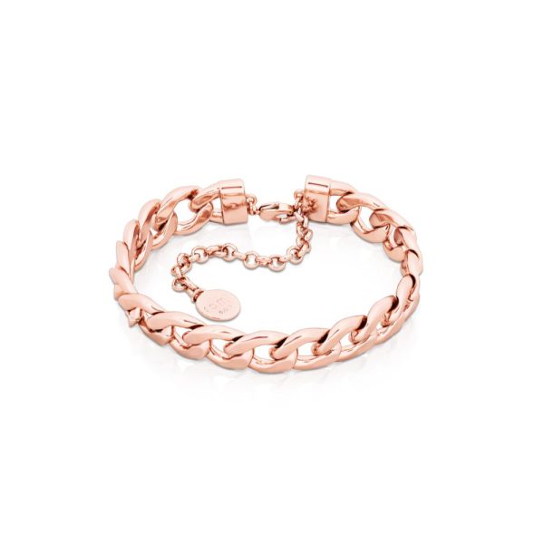 Romi Rose Gold Heavy Curb Chain Bracelet