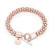 Romi Rose Gold Popcorn Chain Bar Bracelet