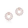 Romi Rose Gold Pearl Circle Inset Earrings 
