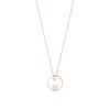 Romi Rose Gold Pearl Circle Pendant