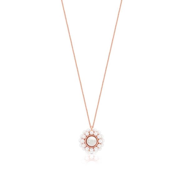 Romi Rose Gold Pearl Cluster Pendant 