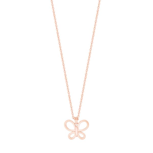 Tipperary Crystal Butterfly Pendant Rose Gold