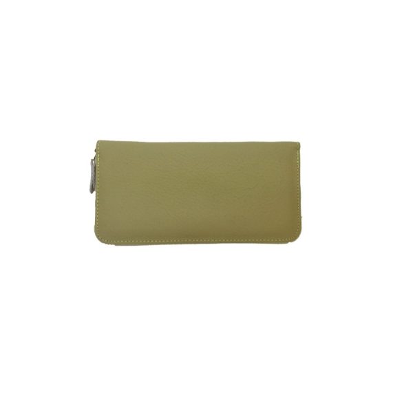 Khaki Pure Leather Purse