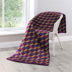 Biedelack Cube Multi Cotton Blanket