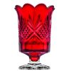 Trinity Red Hurricane Candleholder by Killarney Crystal