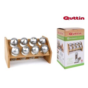 Quttin Bamboo Spice Rack Set of 8