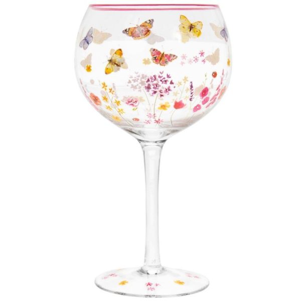 Butterfly Garden Gin Glass