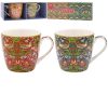 Strawberry thief Breakfast China Mugs Set of 2