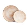 Set of 2 Round Wooden Plates