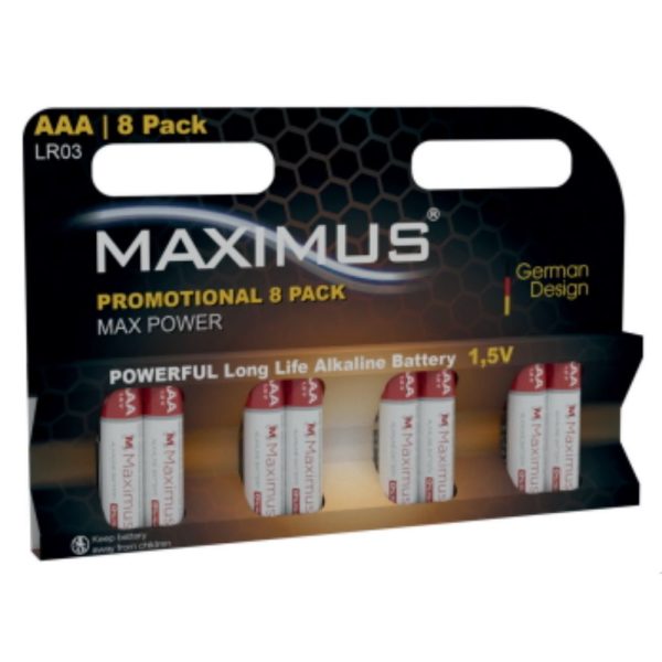 Maximus AAA Batteries Blister 8 Pack