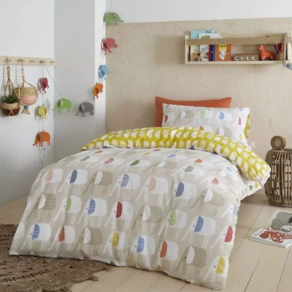 Minbu Elephant Natural Duvet Set