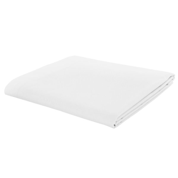 Percale White Flat Sheet Non Iron