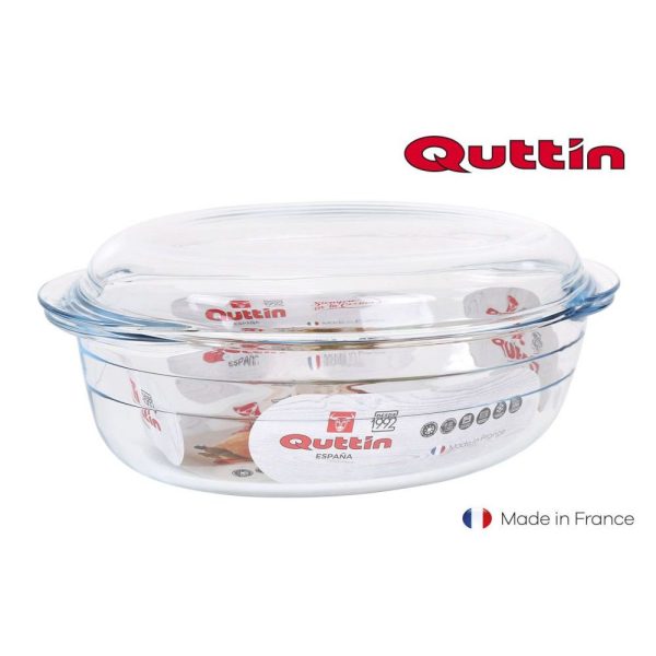 Quttin Glass Oval Casserole 4L