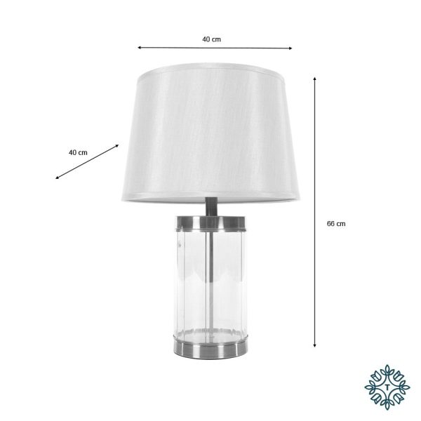 Carlee Satin Silver Table Lamp