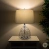 Allegra Table Lamp White Linen Shade