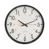 30cm Metal Case Kitchen Clock Black