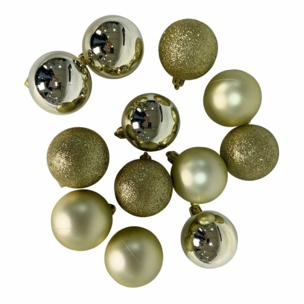 12 Pack Champagne 50mm Baubles