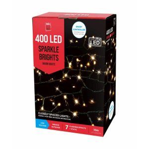 400 LED Compact Lights Warm White 10m Lit Length