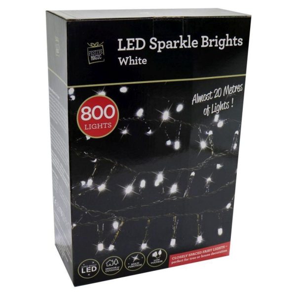 800 LED Compact Lights White 20m Lit Length