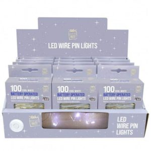 Led Wire Pin Lights 10M White