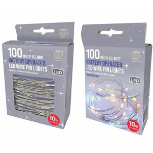 Led Wire Pin Lights 10M Multi