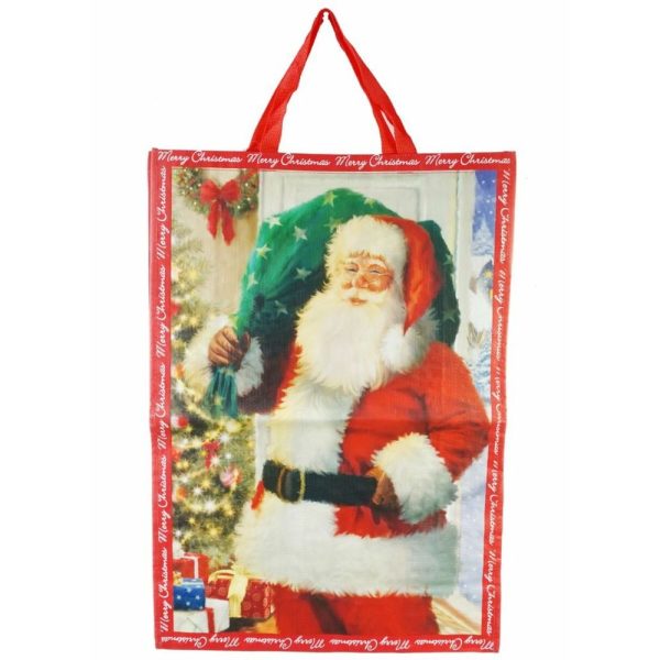 Large Santa Claus Laminated Shopper Bag