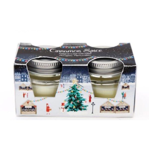 Pair of Christmas Market Candle Pots