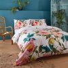 Abstract Floral White Duvet Set