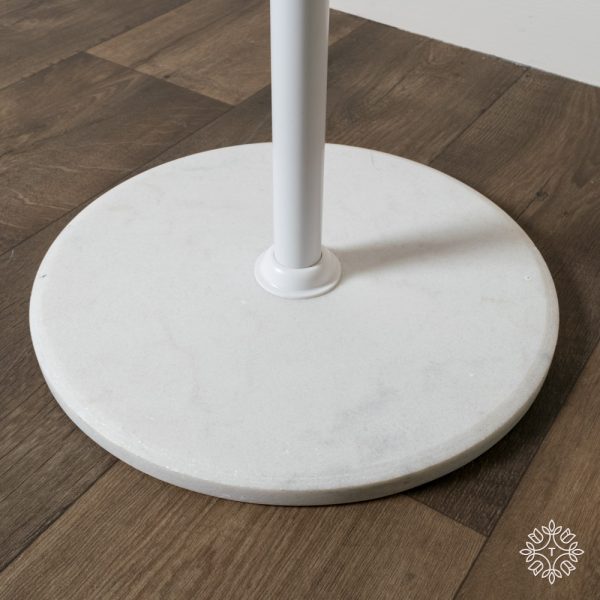 Contemporary Hat & Coat Stand White Marble Base