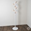 Contemporary Hat & Coat Stand White Marble Base