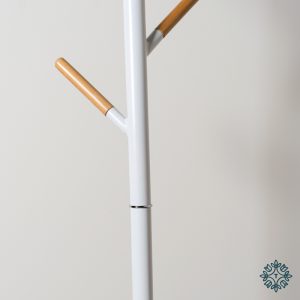 Contemporary Hat & Coat Stand White Marble Base