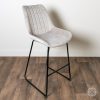 Sofia bar stool velvet grey