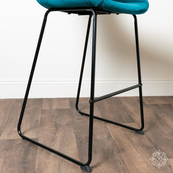 Sofia Bar Stool Velvet Teal