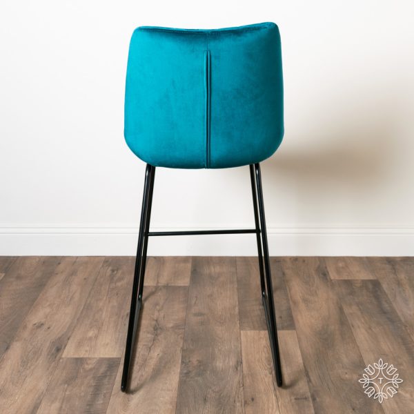 Sofia Bar Stool Velvet Teal