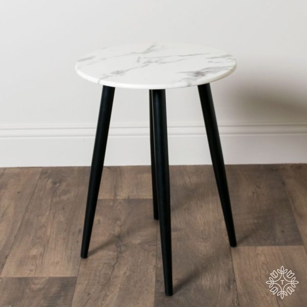 Sofia Side Table Marbled Glass