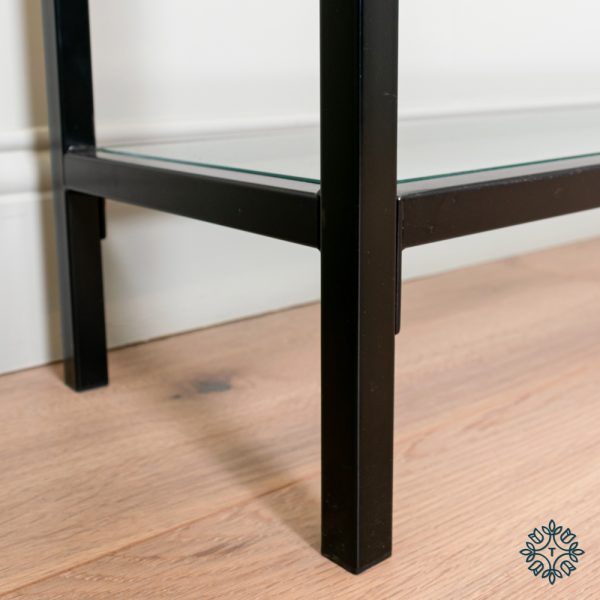 Slater Black 2 Shelf Console Table