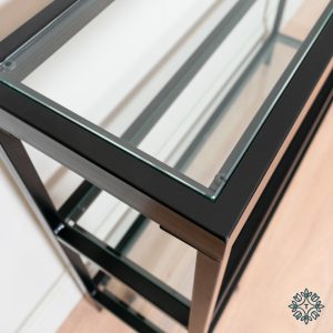 Slater Black 2 Shelf Console Table