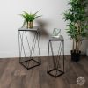 Slater Set of 2 Plant Stands Black